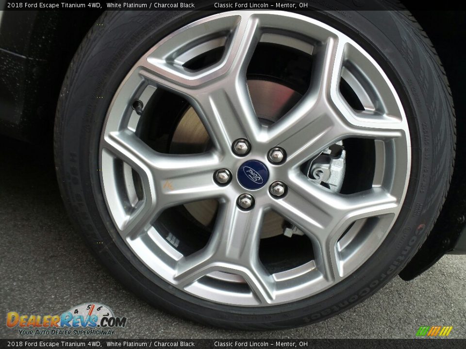 2018 Ford Escape Titanium 4WD White Platinum / Charcoal Black Photo #6