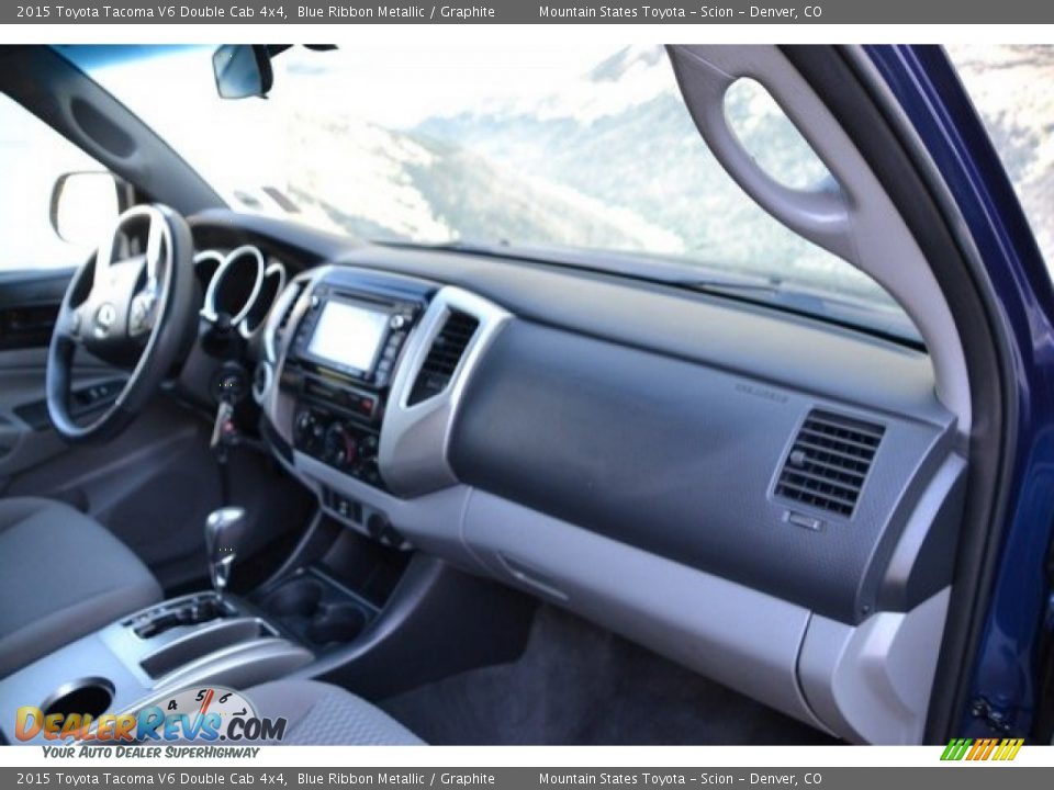 2015 Toyota Tacoma V6 Double Cab 4x4 Blue Ribbon Metallic / Graphite Photo #16