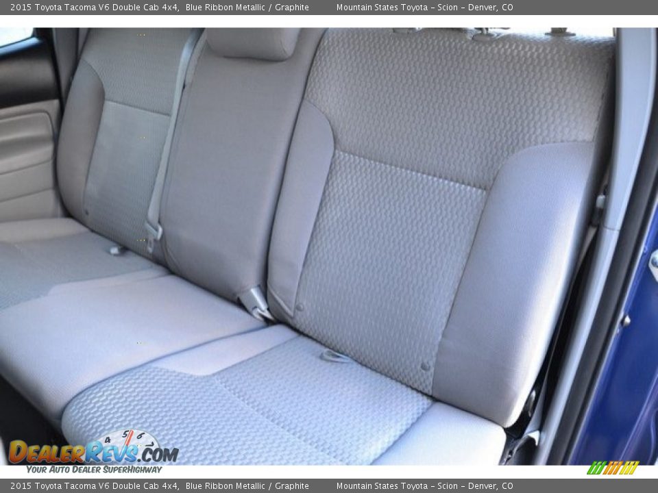 2015 Toyota Tacoma V6 Double Cab 4x4 Blue Ribbon Metallic / Graphite Photo #22