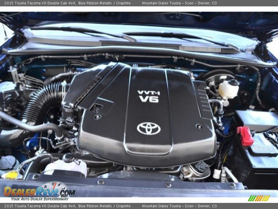 2015 Toyota Tacoma V6 Double Cab 4x4 Blue Ribbon Metallic / Graphite Photo #27