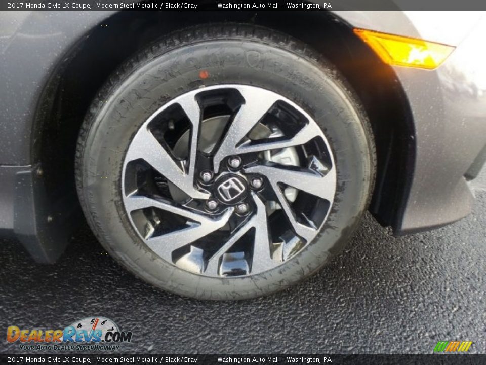 2017 Honda Civic LX Coupe Modern Steel Metallic / Black/Gray Photo #4
