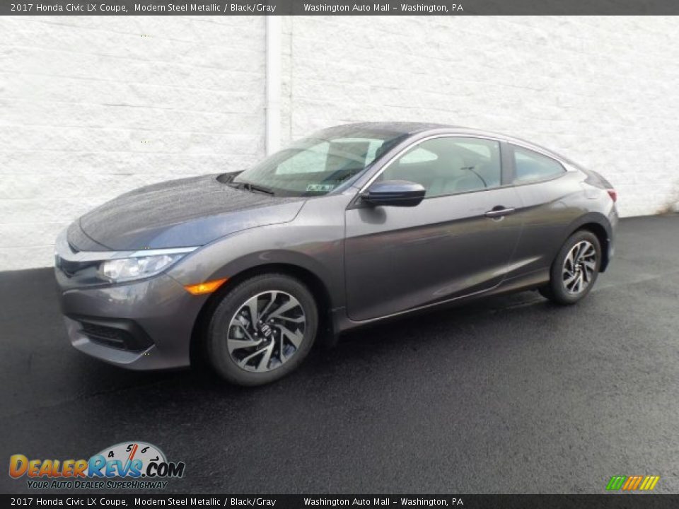 2017 Honda Civic LX Coupe Modern Steel Metallic / Black/Gray Photo #5