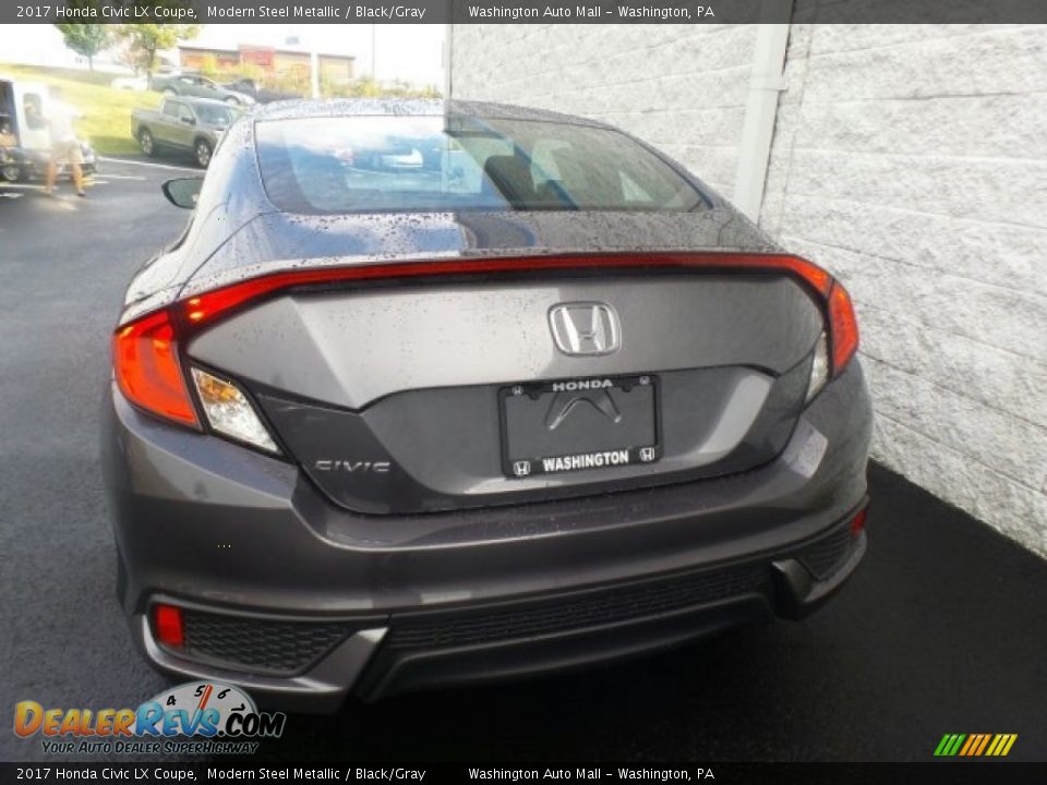 2017 Honda Civic LX Coupe Modern Steel Metallic / Black/Gray Photo #7