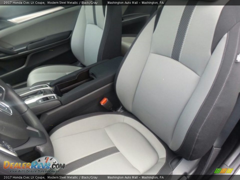 2017 Honda Civic LX Coupe Modern Steel Metallic / Black/Gray Photo #9