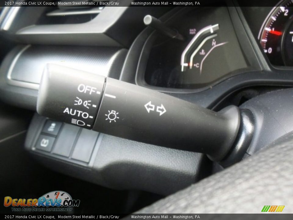 2017 Honda Civic LX Coupe Modern Steel Metallic / Black/Gray Photo #18