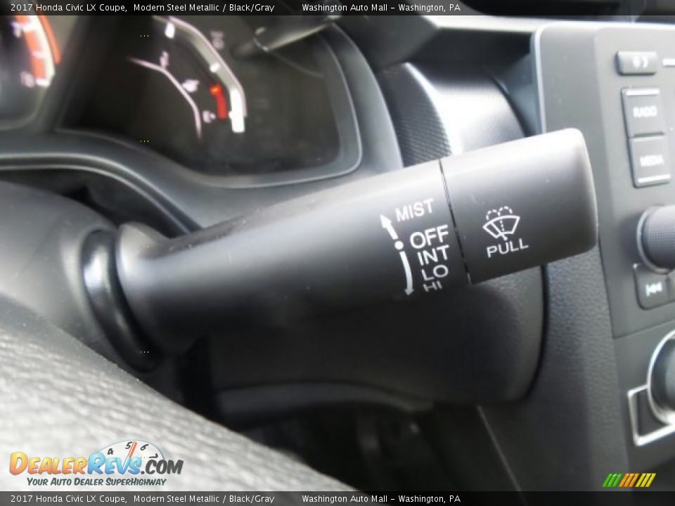 2017 Honda Civic LX Coupe Modern Steel Metallic / Black/Gray Photo #20