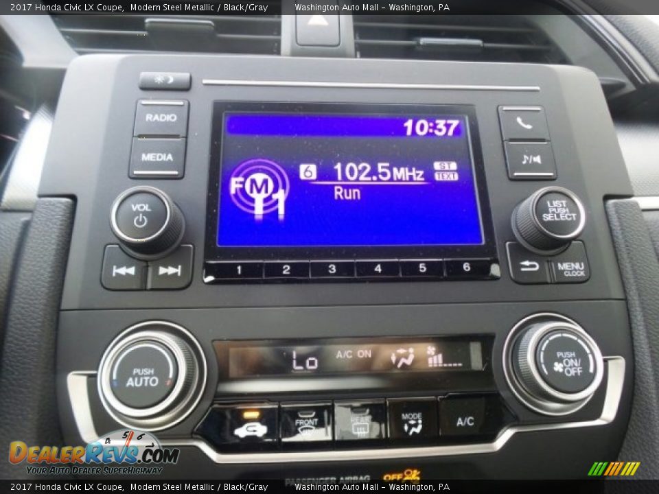 2017 Honda Civic LX Coupe Modern Steel Metallic / Black/Gray Photo #21