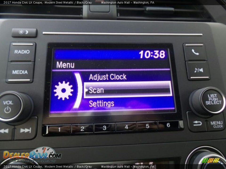 2017 Honda Civic LX Coupe Modern Steel Metallic / Black/Gray Photo #22