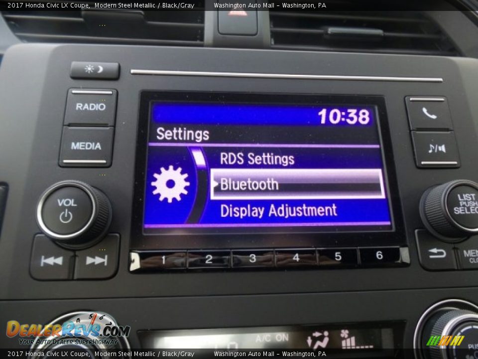 2017 Honda Civic LX Coupe Modern Steel Metallic / Black/Gray Photo #23