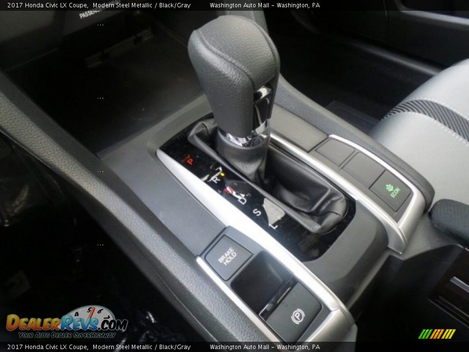 2017 Honda Civic LX Coupe Modern Steel Metallic / Black/Gray Photo #24