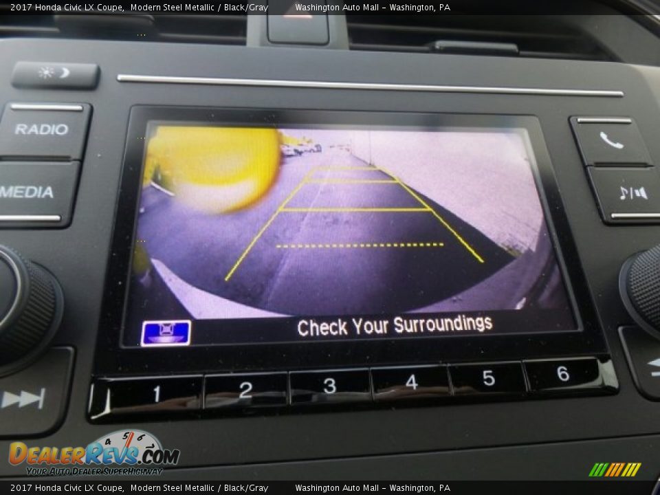 2017 Honda Civic LX Coupe Modern Steel Metallic / Black/Gray Photo #25