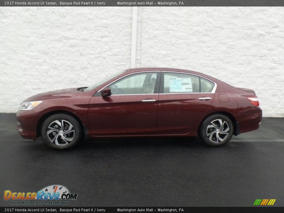 2017 Honda Accord LX Sedan Basque Red Pearl II / Ivory Photo #6