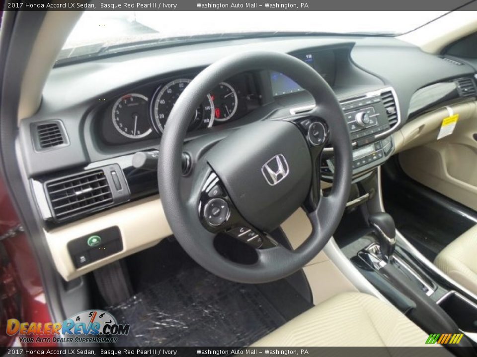 2017 Honda Accord LX Sedan Basque Red Pearl II / Ivory Photo #8