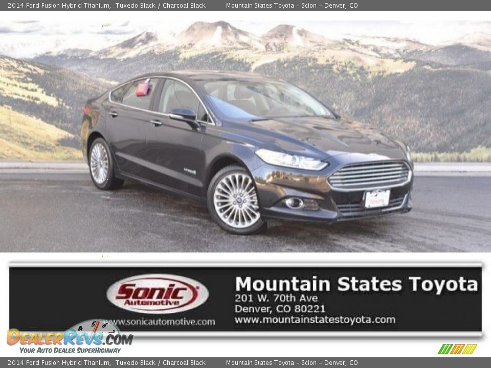 2014 Ford Fusion Hybrid Titanium Tuxedo Black / Charcoal Black Photo #1