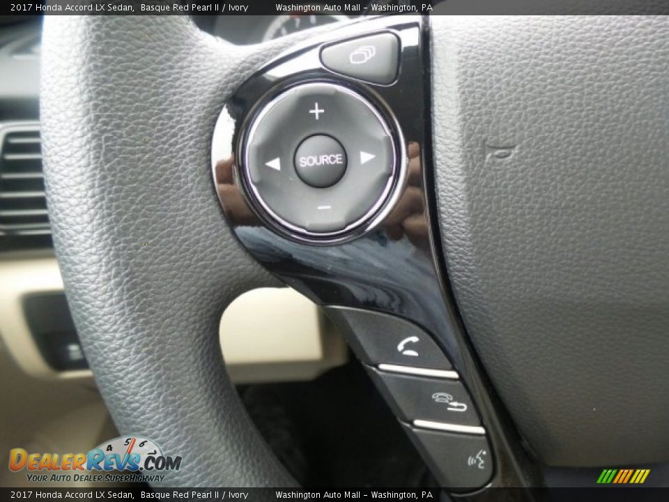 2017 Honda Accord LX Sedan Basque Red Pearl II / Ivory Photo #16
