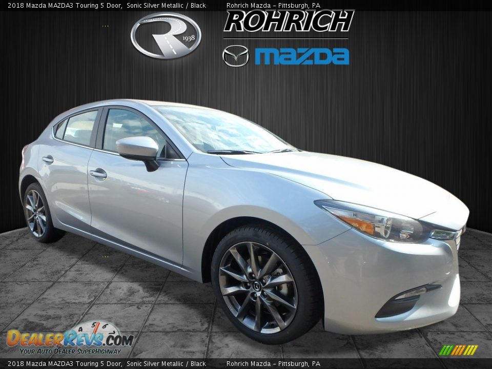 2018 Mazda MAZDA3 Touring 5 Door Sonic Silver Metallic / Black Photo #1