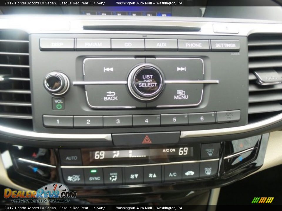 2017 Honda Accord LX Sedan Basque Red Pearl II / Ivory Photo #22