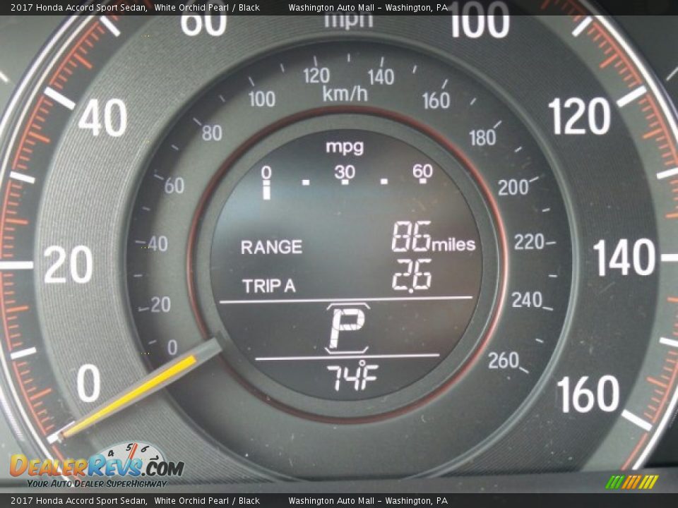 2017 Honda Accord Sport Sedan White Orchid Pearl / Black Photo #16