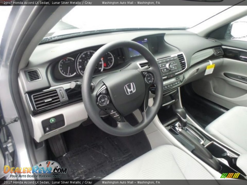 2017 Honda Accord LX Sedan Lunar Silver Metallic / Gray Photo #8