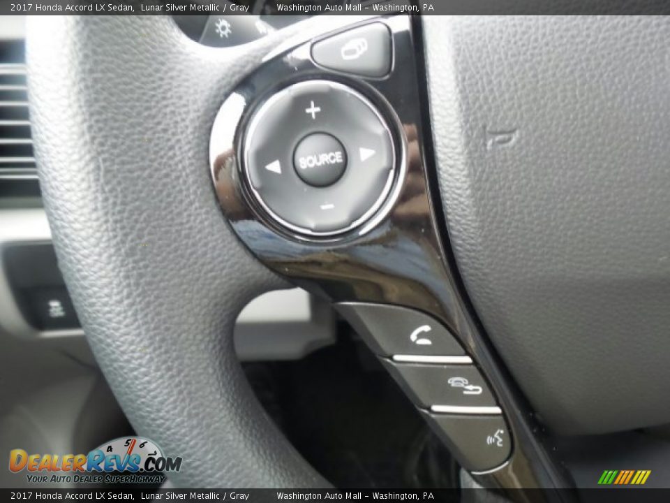 2017 Honda Accord LX Sedan Lunar Silver Metallic / Gray Photo #17