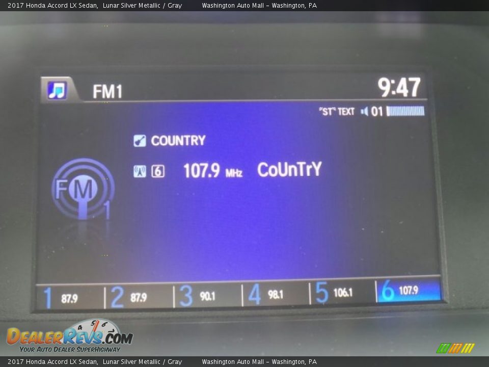 2017 Honda Accord LX Sedan Lunar Silver Metallic / Gray Photo #20