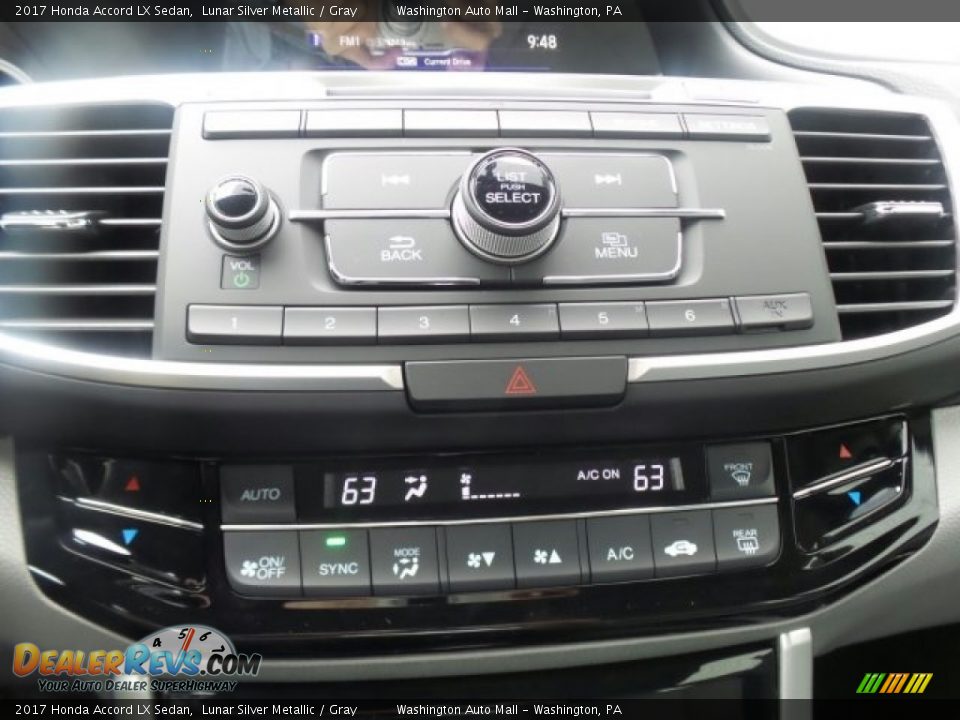 2017 Honda Accord LX Sedan Lunar Silver Metallic / Gray Photo #23