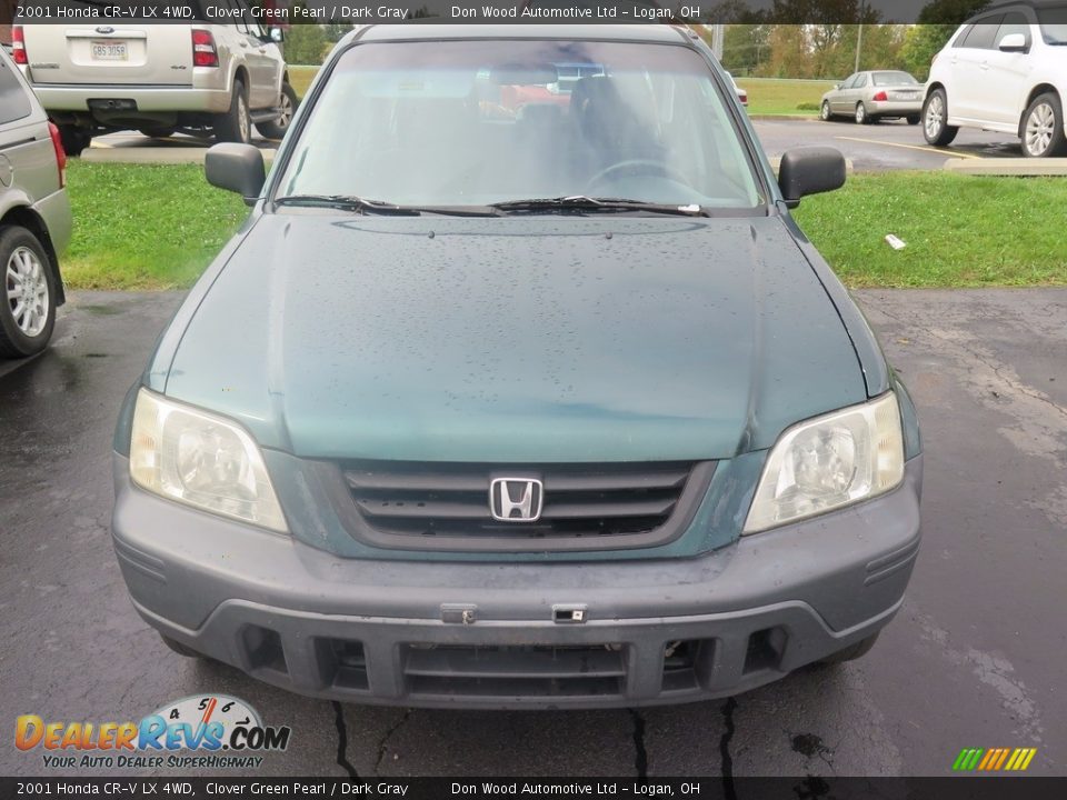 2001 Honda CR-V LX 4WD Clover Green Pearl / Dark Gray Photo #2