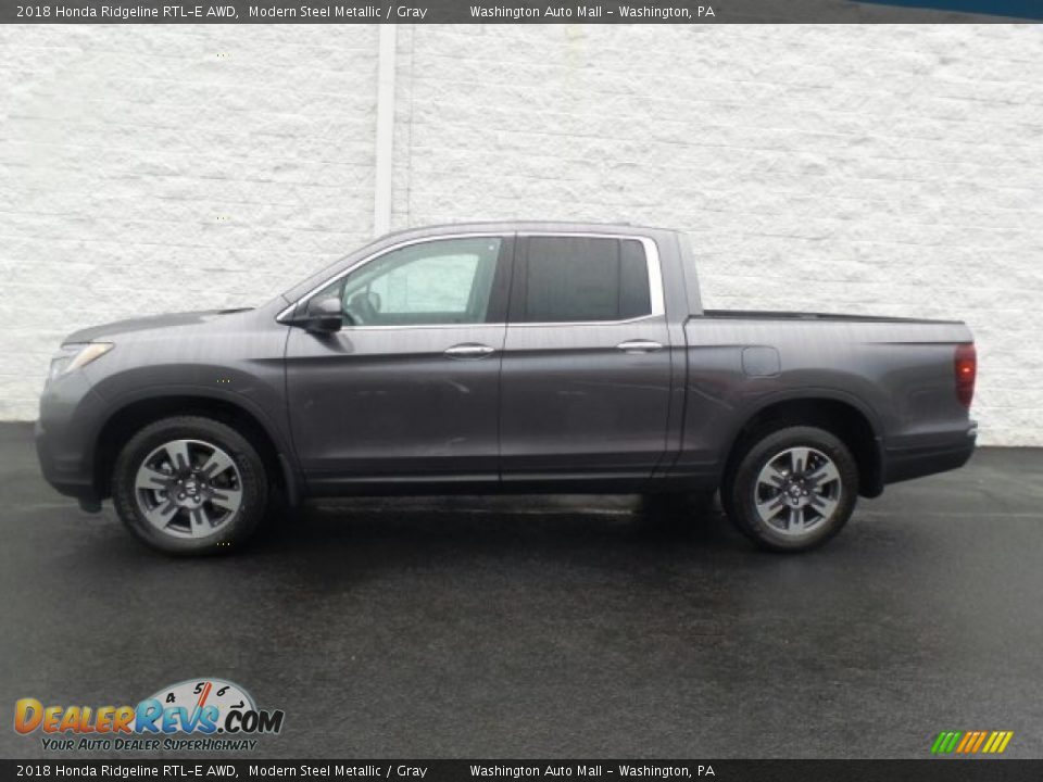 Modern Steel Metallic 2018 Honda Ridgeline RTL-E AWD Photo #6