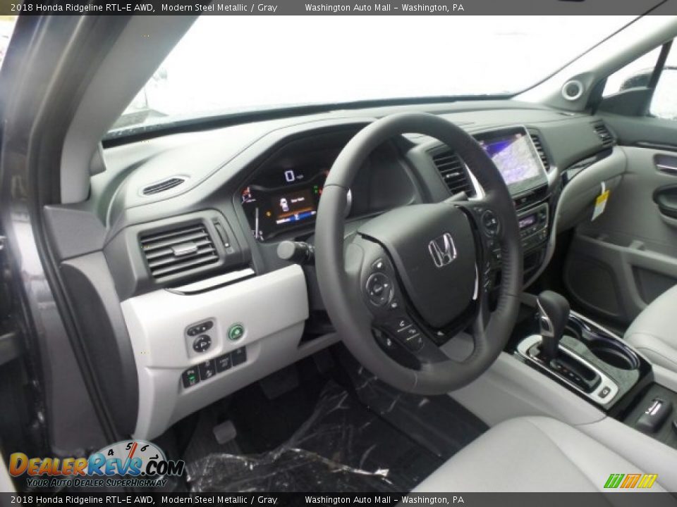 2018 Honda Ridgeline RTL-E AWD Modern Steel Metallic / Gray Photo #11