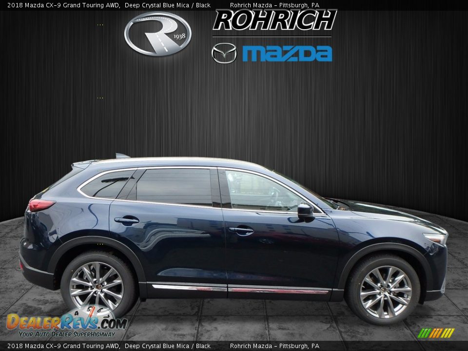 2018 Mazda CX-9 Grand Touring AWD Deep Crystal Blue Mica / Black Photo #2
