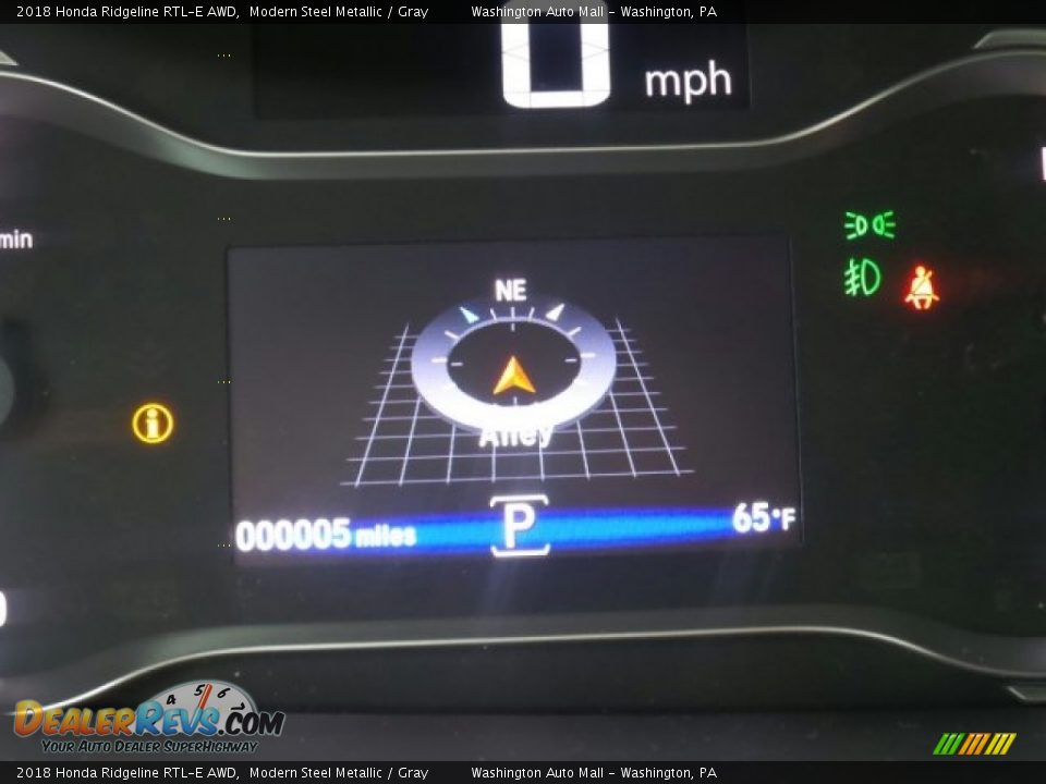 2018 Honda Ridgeline RTL-E AWD Gauges Photo #19