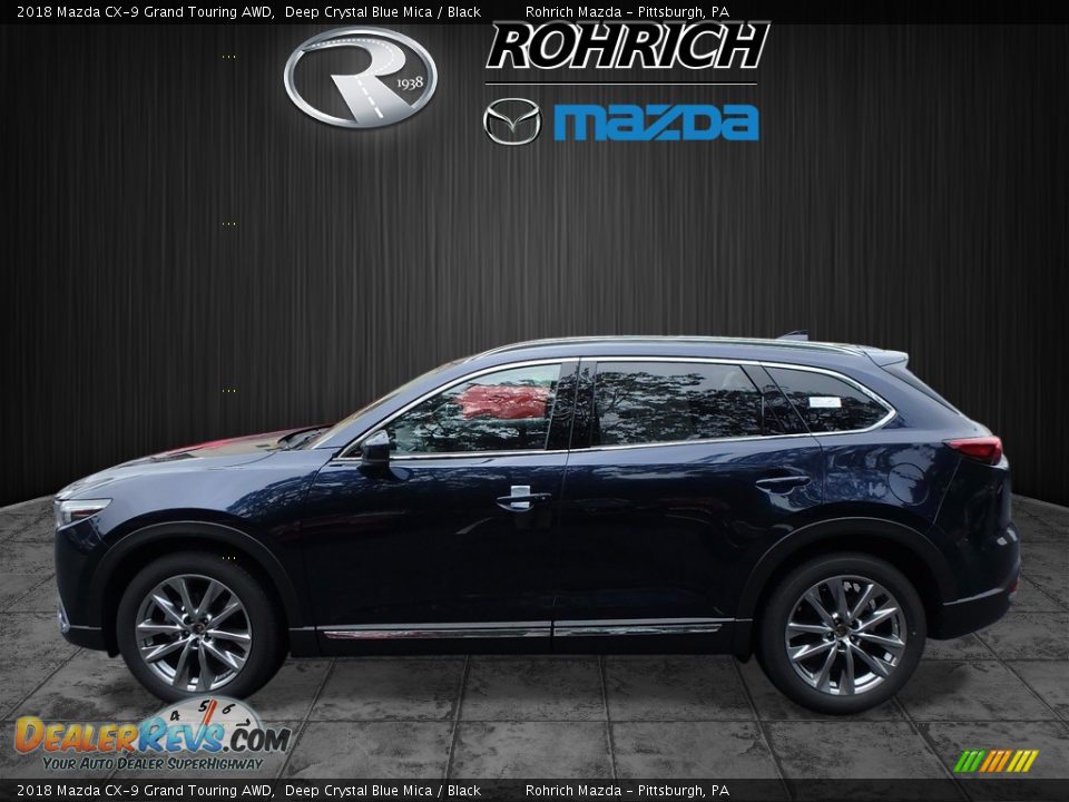2018 Mazda CX-9 Grand Touring AWD Deep Crystal Blue Mica / Black Photo #3