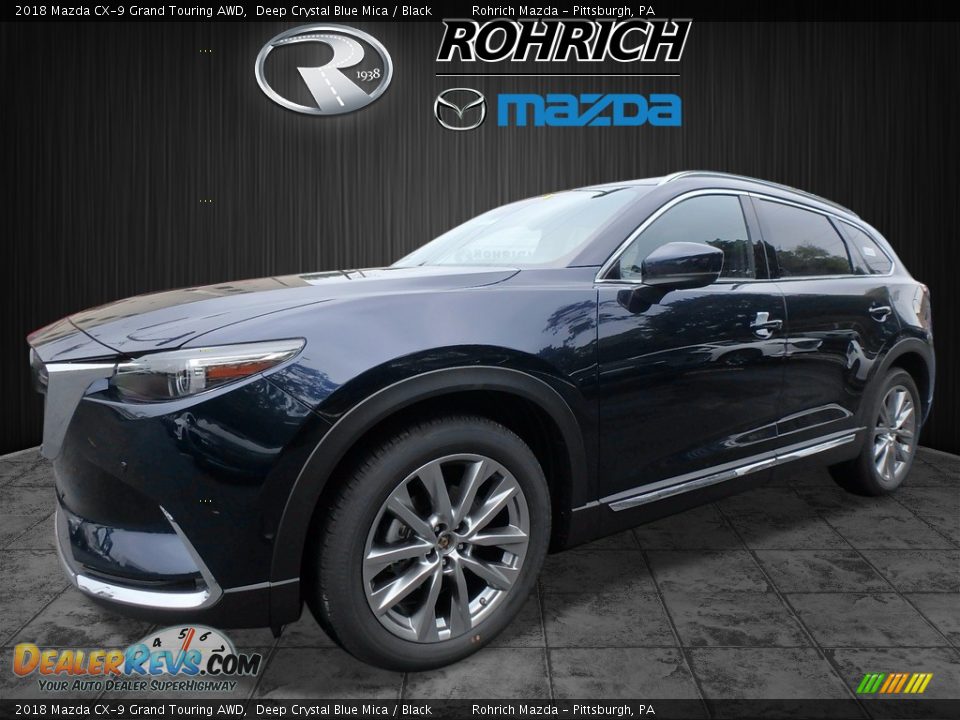 2018 Mazda CX-9 Grand Touring AWD Deep Crystal Blue Mica / Black Photo #4