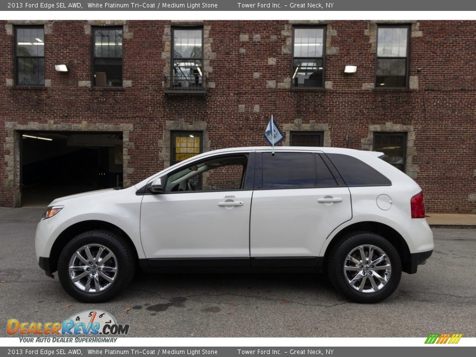 2013 Ford Edge SEL AWD White Platinum Tri-Coat / Medium Light Stone Photo #3