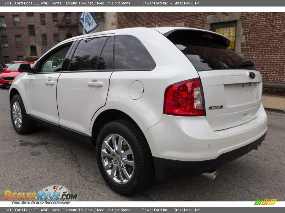 2013 Ford Edge SEL AWD White Platinum Tri-Coat / Medium Light Stone Photo #4