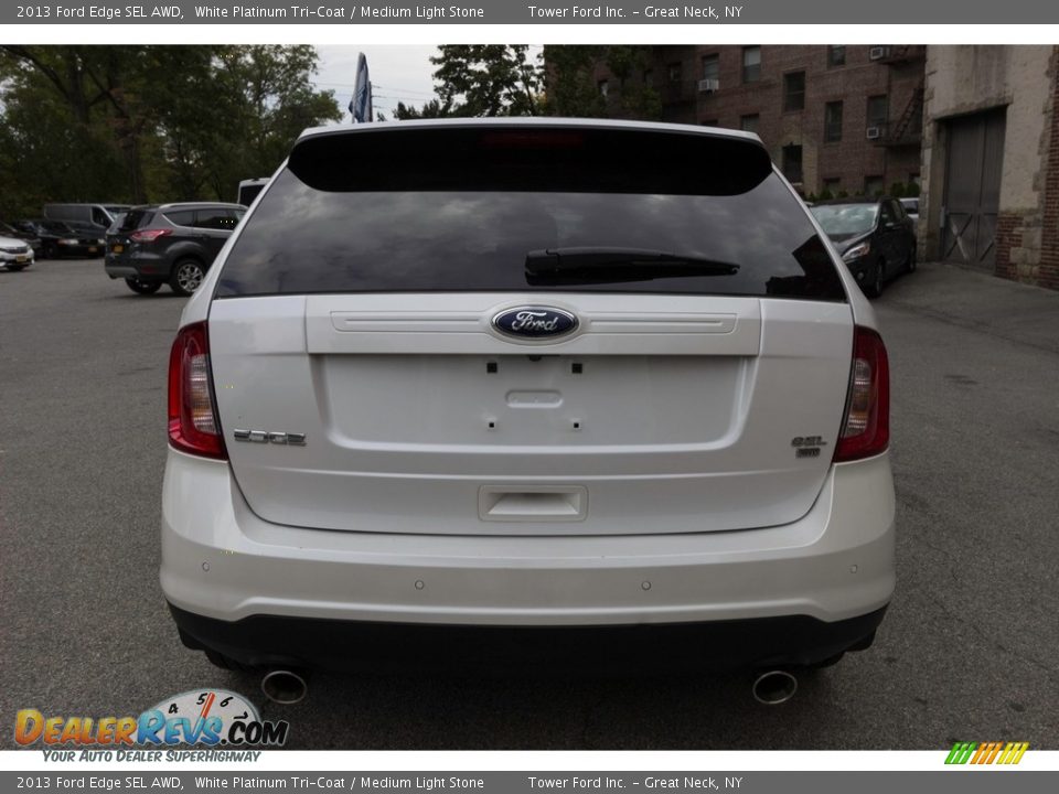 2013 Ford Edge SEL AWD White Platinum Tri-Coat / Medium Light Stone Photo #5