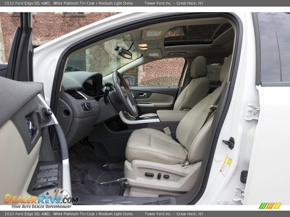 2013 Ford Edge SEL AWD White Platinum Tri-Coat / Medium Light Stone Photo #15