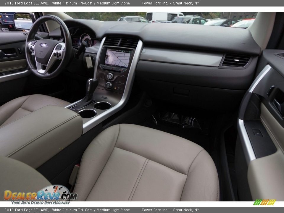 2013 Ford Edge SEL AWD White Platinum Tri-Coat / Medium Light Stone Photo #18