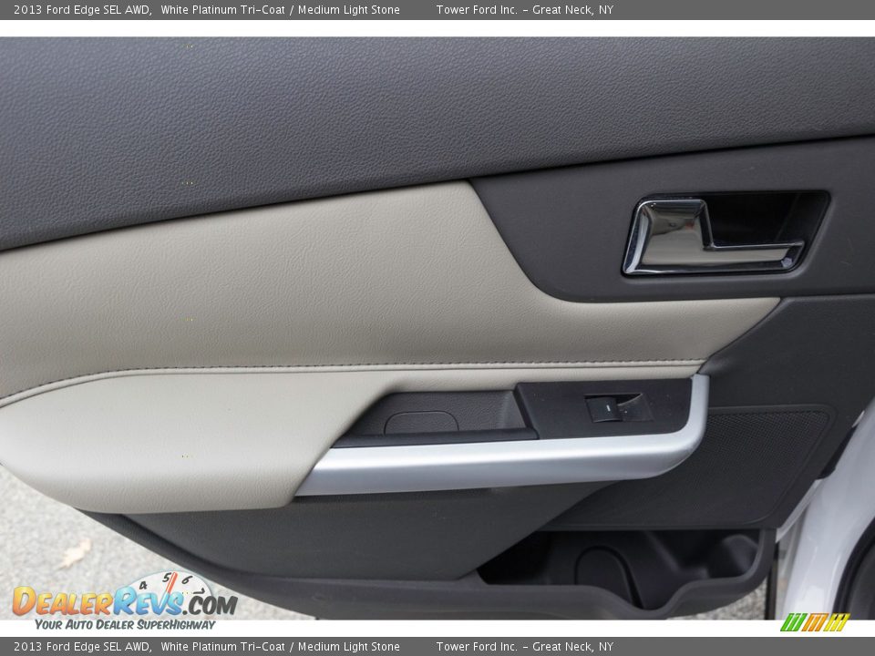2013 Ford Edge SEL AWD White Platinum Tri-Coat / Medium Light Stone Photo #27