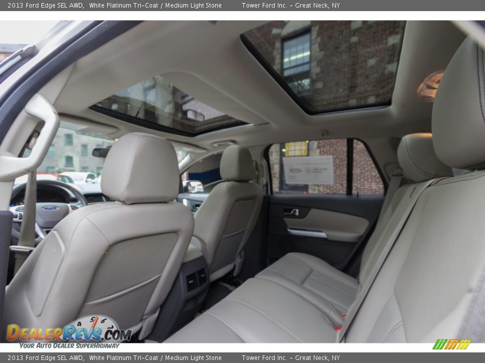 2013 Ford Edge SEL AWD White Platinum Tri-Coat / Medium Light Stone Photo #28