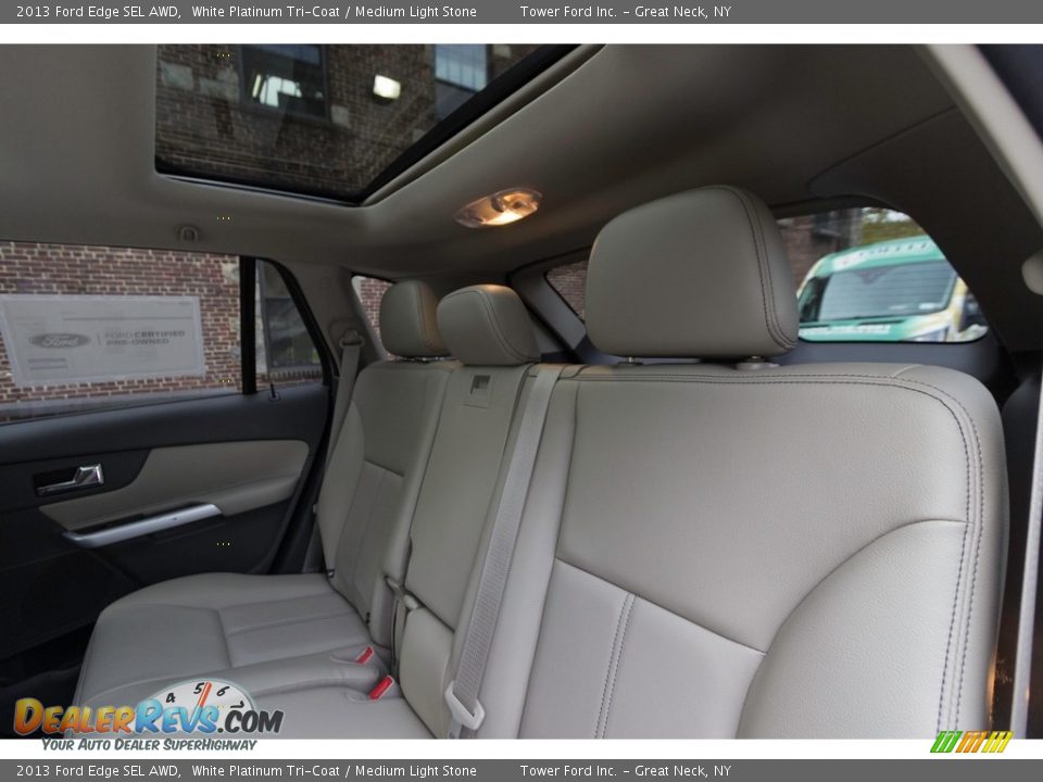2013 Ford Edge SEL AWD White Platinum Tri-Coat / Medium Light Stone Photo #29