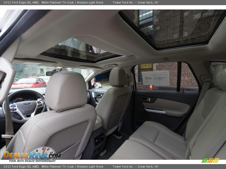 2013 Ford Edge SEL AWD White Platinum Tri-Coat / Medium Light Stone Photo #30