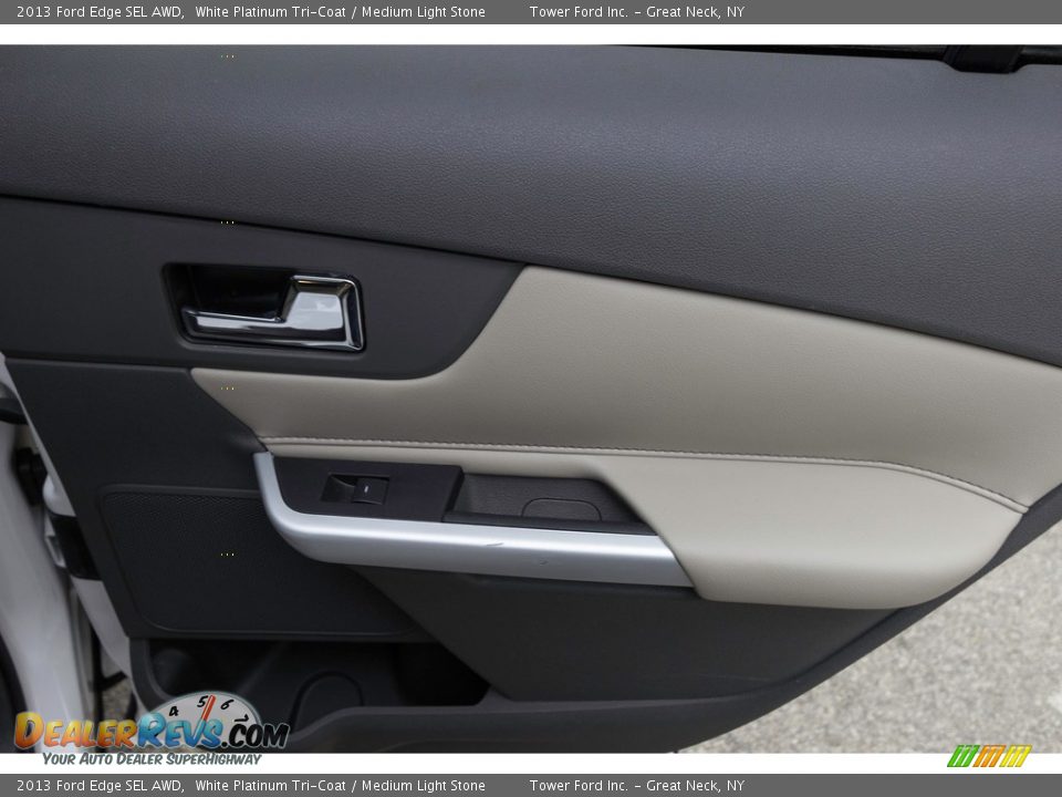 2013 Ford Edge SEL AWD White Platinum Tri-Coat / Medium Light Stone Photo #31