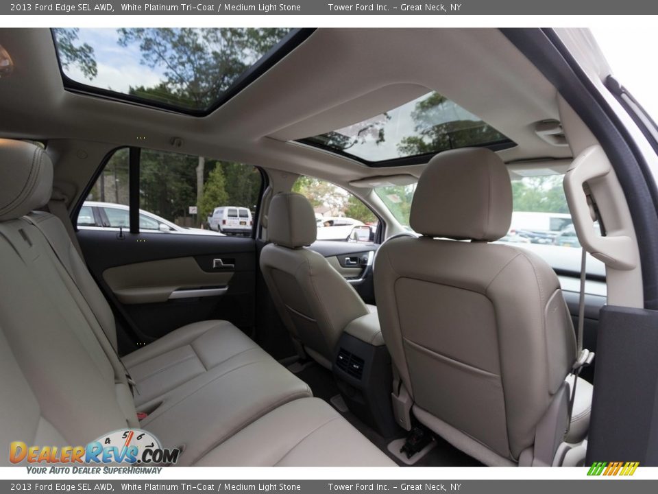 2013 Ford Edge SEL AWD White Platinum Tri-Coat / Medium Light Stone Photo #32