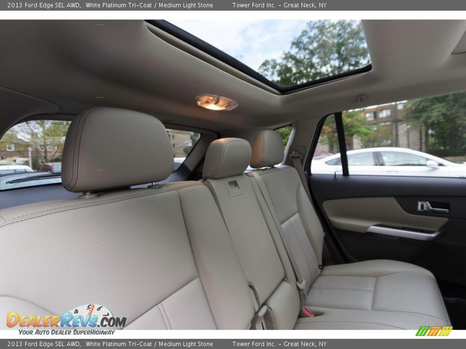 2013 Ford Edge SEL AWD White Platinum Tri-Coat / Medium Light Stone Photo #33