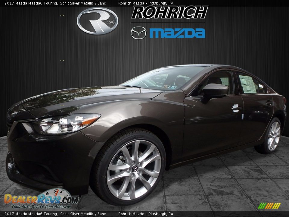 2017 Mazda Mazda6 Touring Sonic Silver Metallic / Sand Photo #4