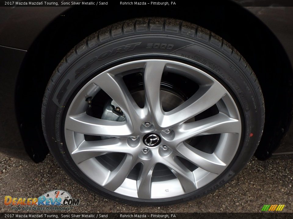 2017 Mazda Mazda6 Touring Sonic Silver Metallic / Sand Photo #5
