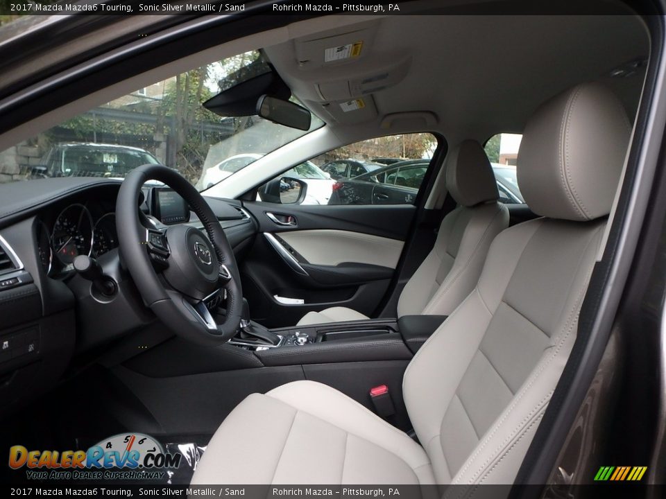 2017 Mazda Mazda6 Touring Sonic Silver Metallic / Sand Photo #6