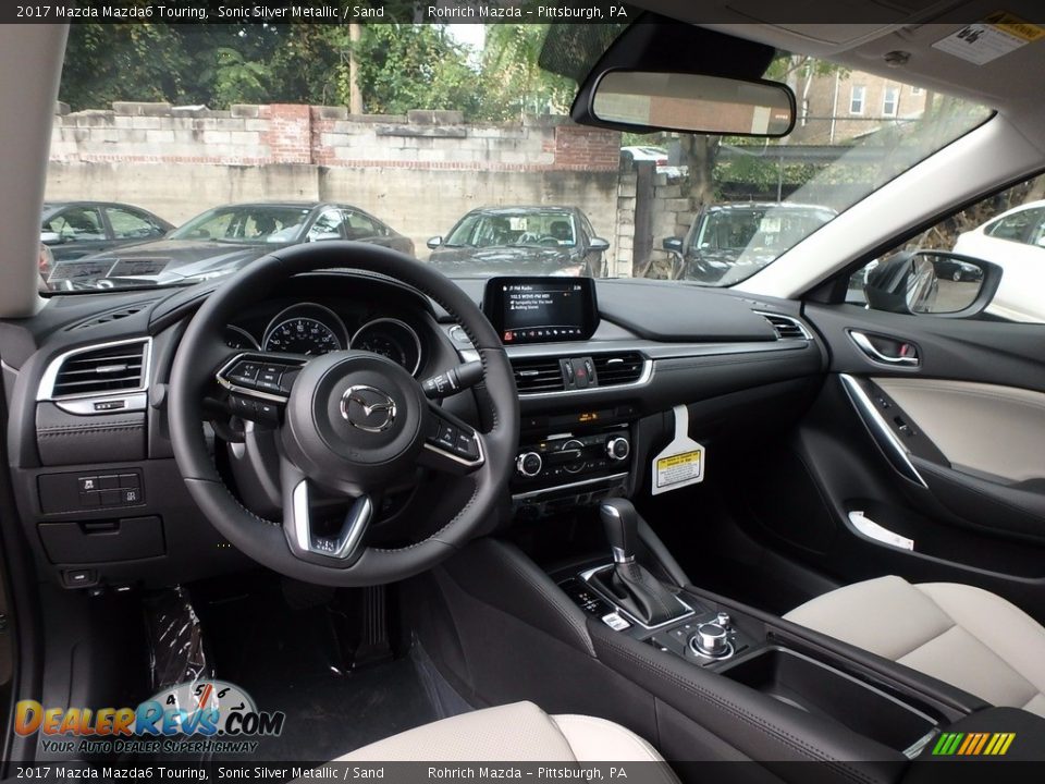 2017 Mazda Mazda6 Touring Sonic Silver Metallic / Sand Photo #8