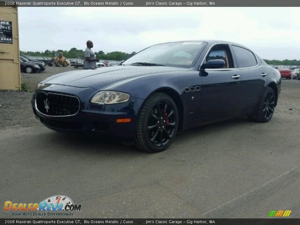 2008 Maserati Quattroporte Executive GT Blu Oceano Metallic / Cuoio Photo #2